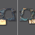 Dyptyk z Rybami, 2000, braz, marmur, 40 x 55 x 17 cm